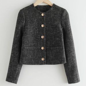 NWT & Other Stores Cropped Black Tweed Jacket